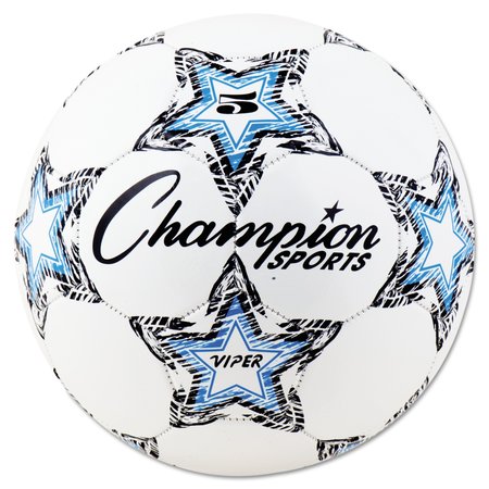 CHAMPION SPORTS Viper Soccer Ball, Blue/Black/White, Size 5 VIPER5